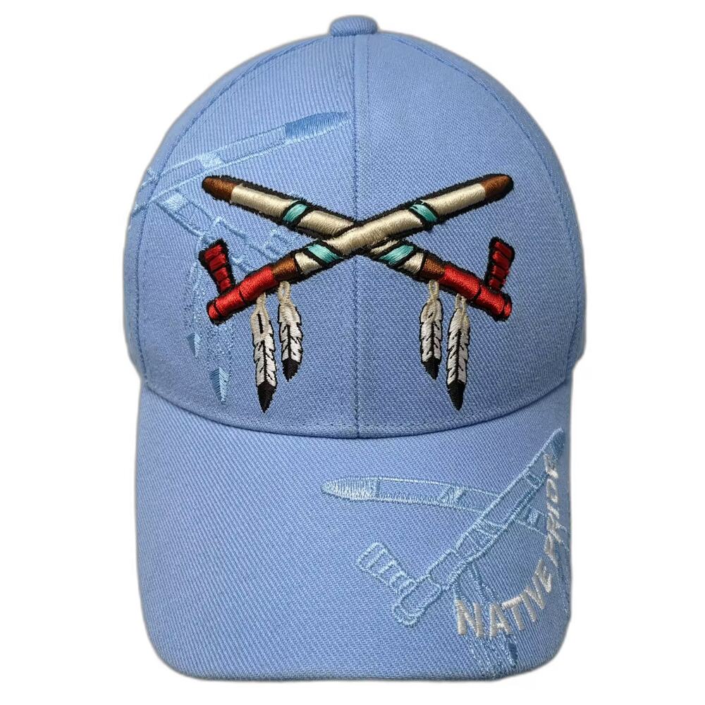 SANTO CAP Native Pride Blue White Baseball Cap OS Hat Embroidered Adjustable